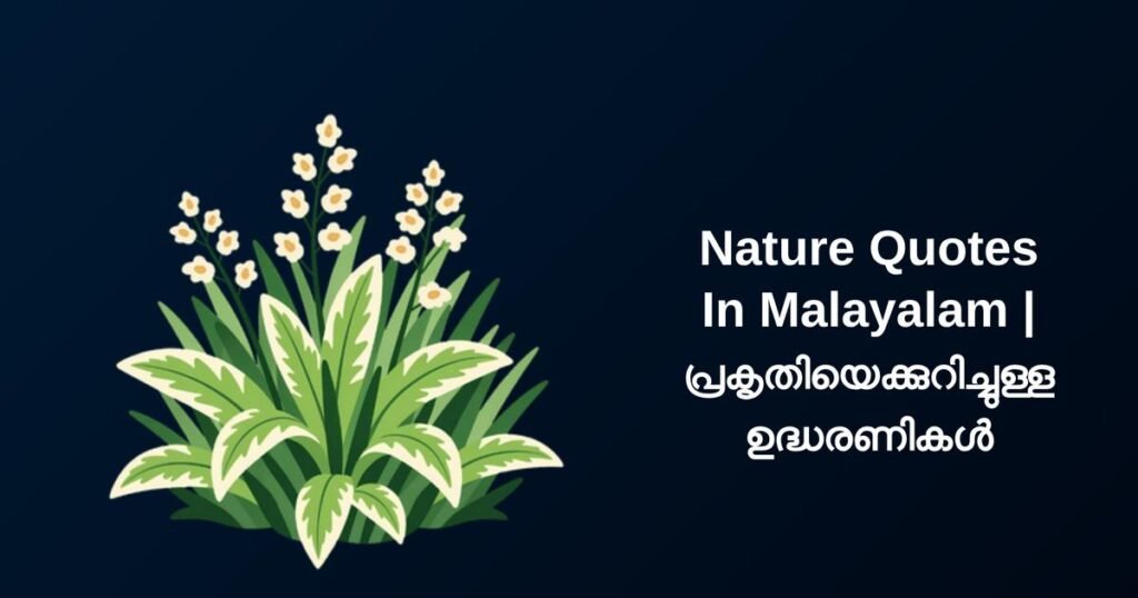 250+ Best Nature Quotes In Malayalam | പ്രകൃതിയെക്കുറിച്ചുള്ള ഉദ്ധരണികൾ